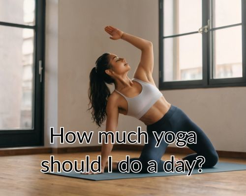 a woman frequently doing yoga in a studio
